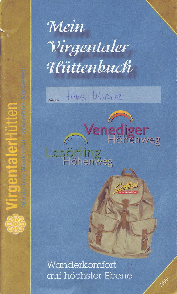 Mein Virgentaler Hüttenbuch