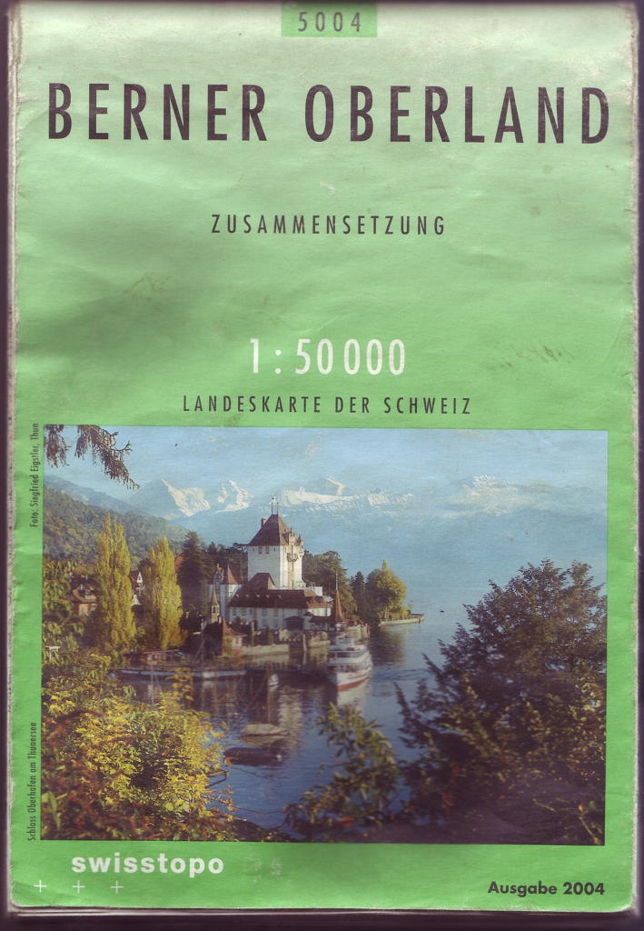 Berner Oberland 1:50.000 nr. 5004 Zusammensetzung, Landeskarte der Schweiz