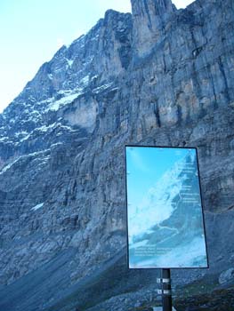 Route eerste beklimming Eiger