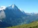 Uitzicht vanuit richting Schwarzhorn naar Eiger en Kleine Scheidegg